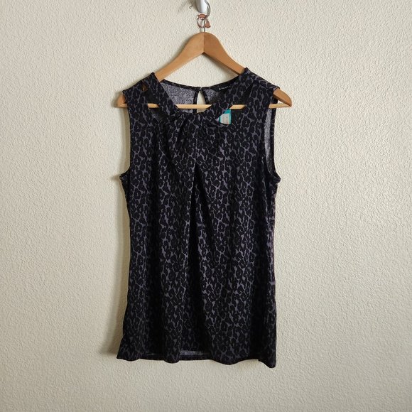 41 Hawthorn Tops - 41 Hawthorne Gray Leopard Print Top